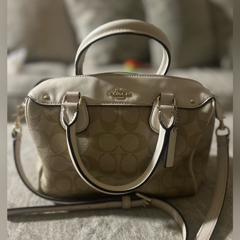 Coach Cream and Tan Women's Bag